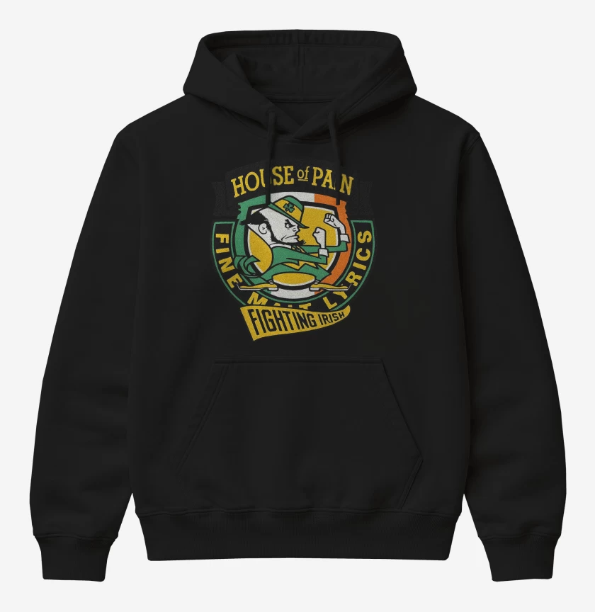 Poleron Canguro básico Negro de House of Pain Fighting Irish