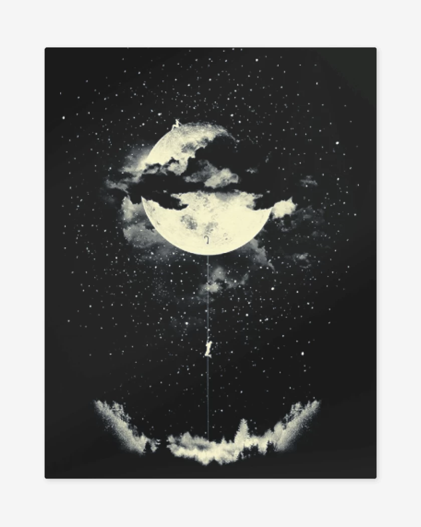 Print metalico Negro de Luna