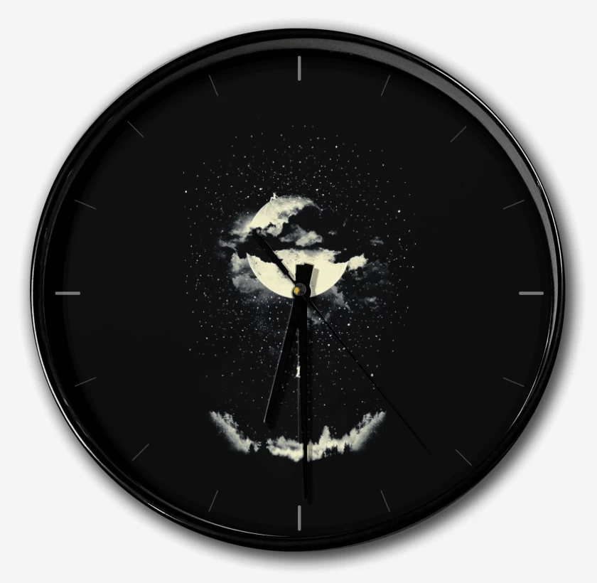Reloj Negro de Luna