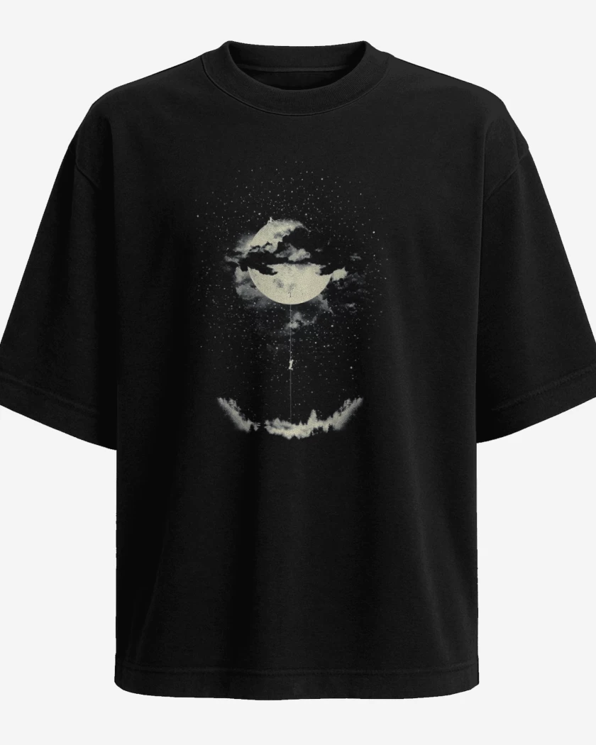 Polera Oversize Negro de Luna