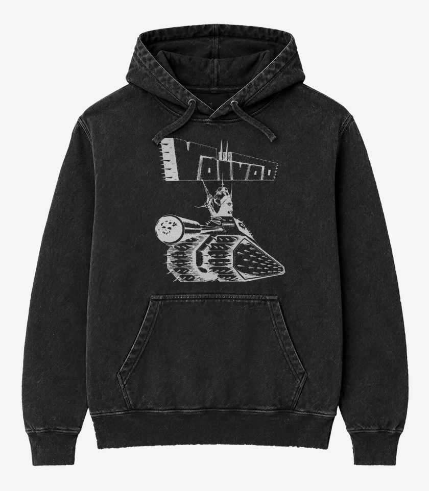 Poleron Canguro Acid Wash Negro de Voivod Tanque