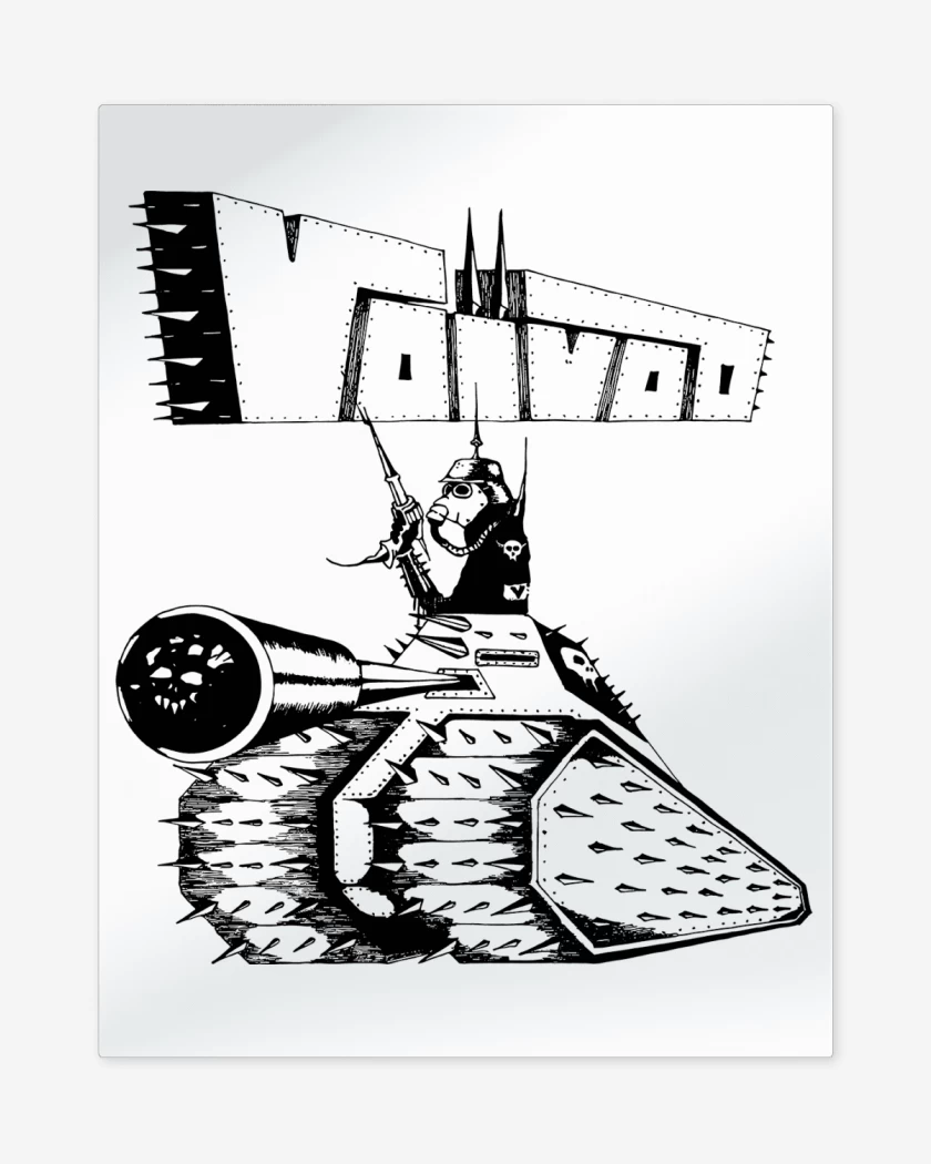 Print metalico Blanco de Voivod Tanque B