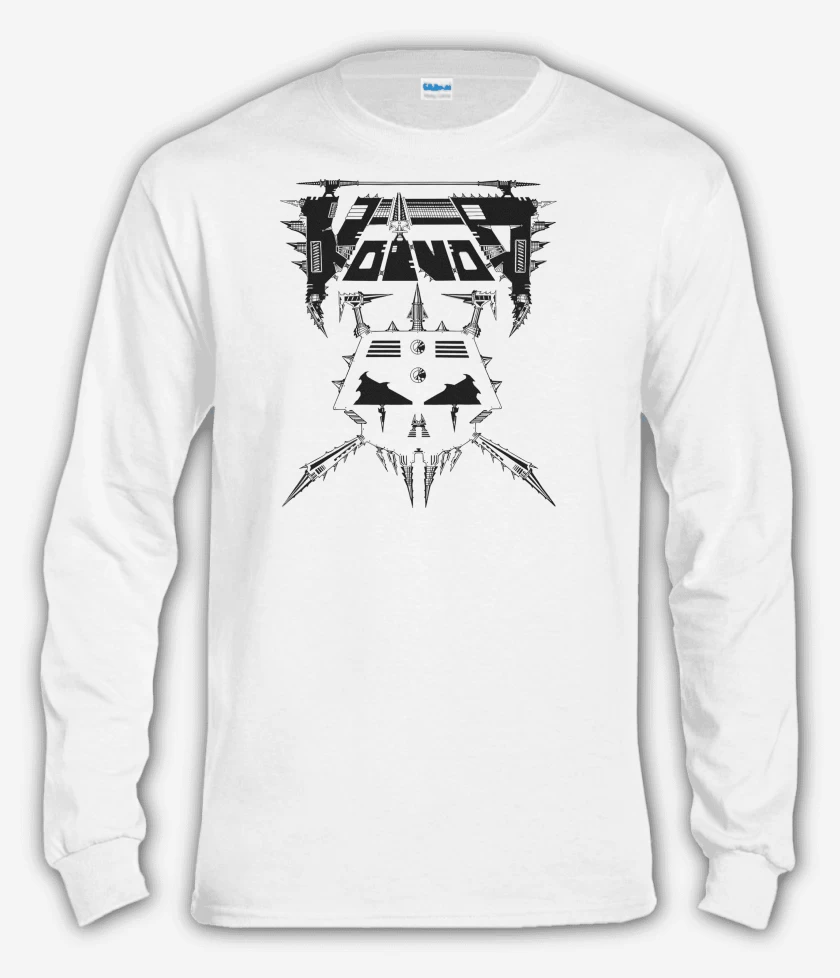 Polera manga larga Blanco de Voivod Logo
