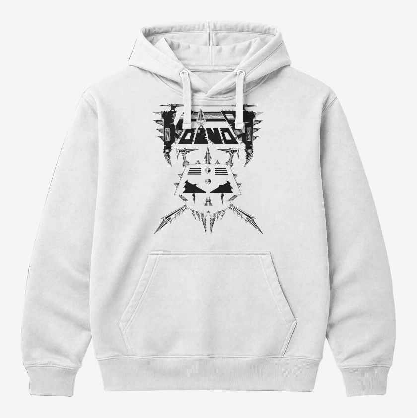 Polerón Canguro Blanco de Voivod Logo