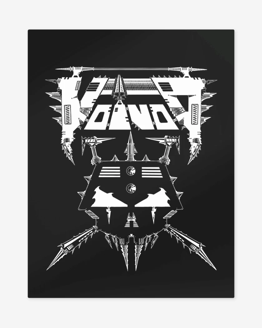 Print metalico Negro de Voivod Logo B