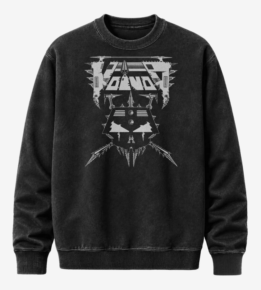 Poleron Polo Acid Wash Negro de Voivod Logo B