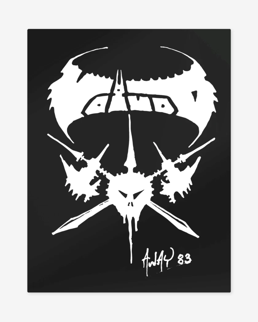 Print metalico Negro de Voivod Away