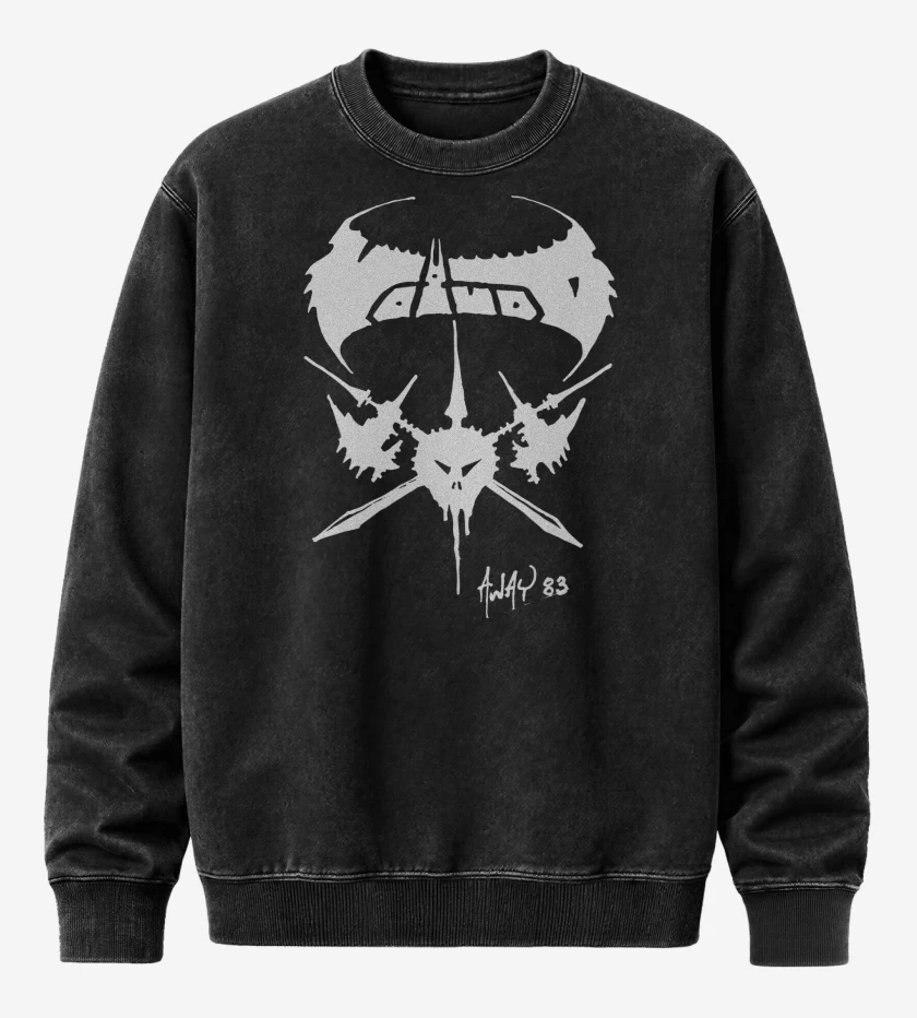 Poleron Polo Acid Wash Negro de Voivod Away