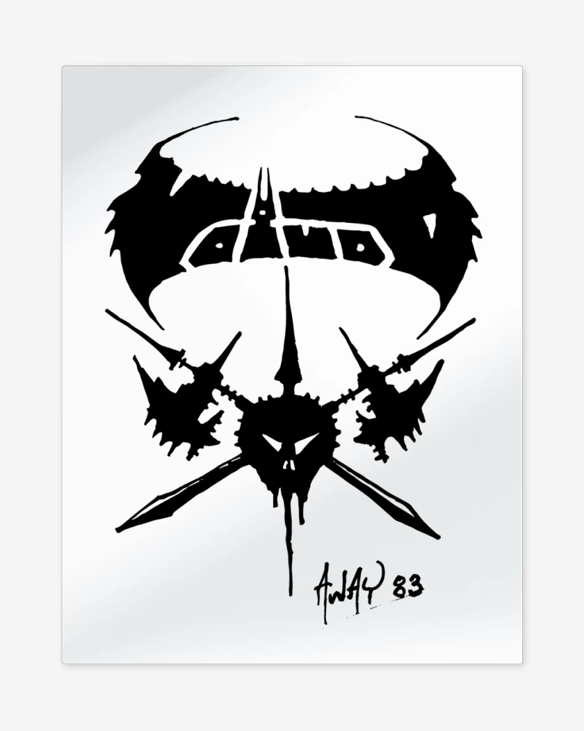 Print metalico Blanco de Voivod Away N