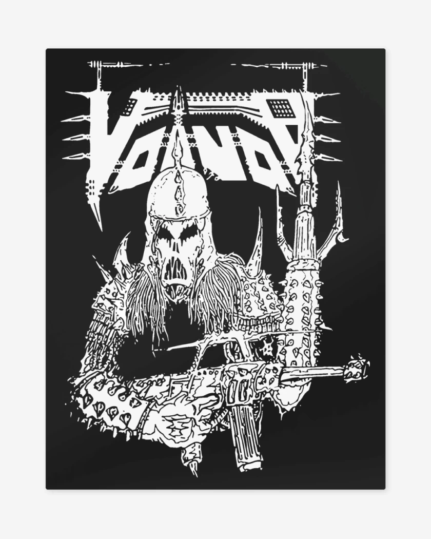Print metalico Negro de Voivod Soldier