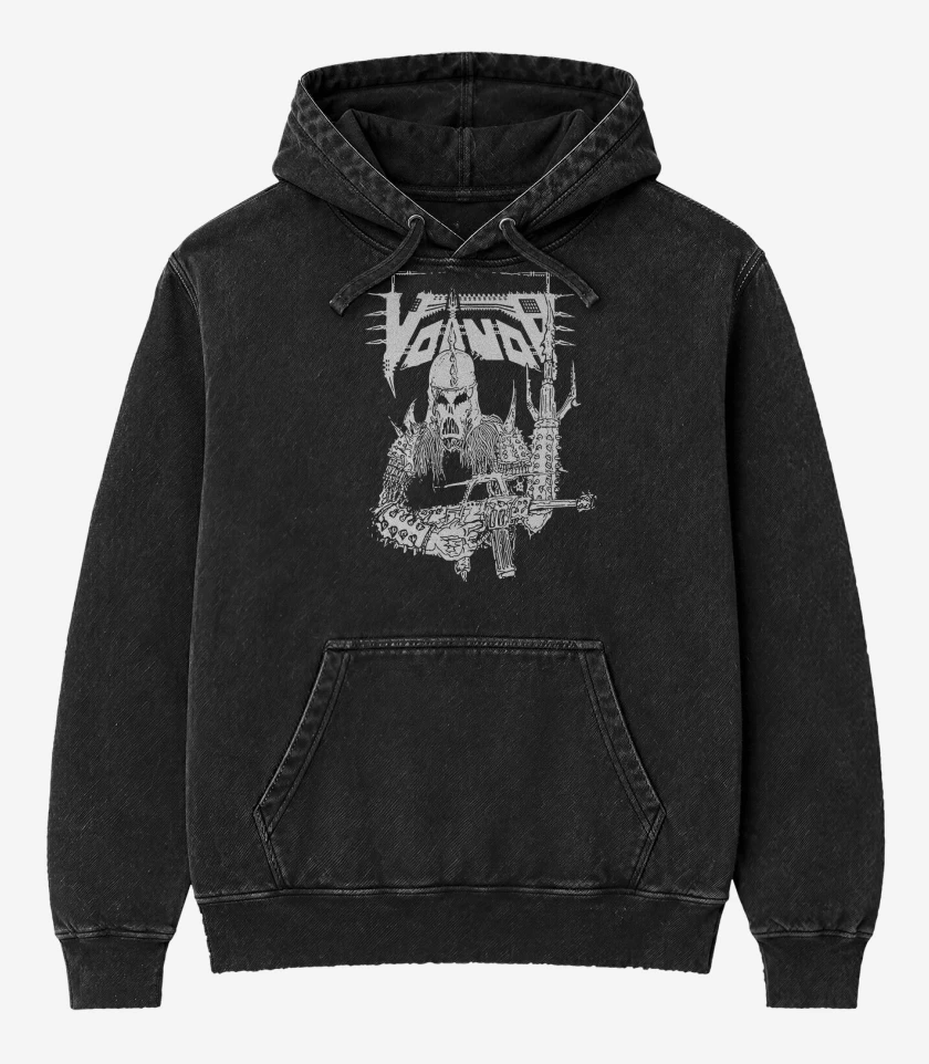 Poleron Canguro Acid Wash Negro de Voivod Soldier