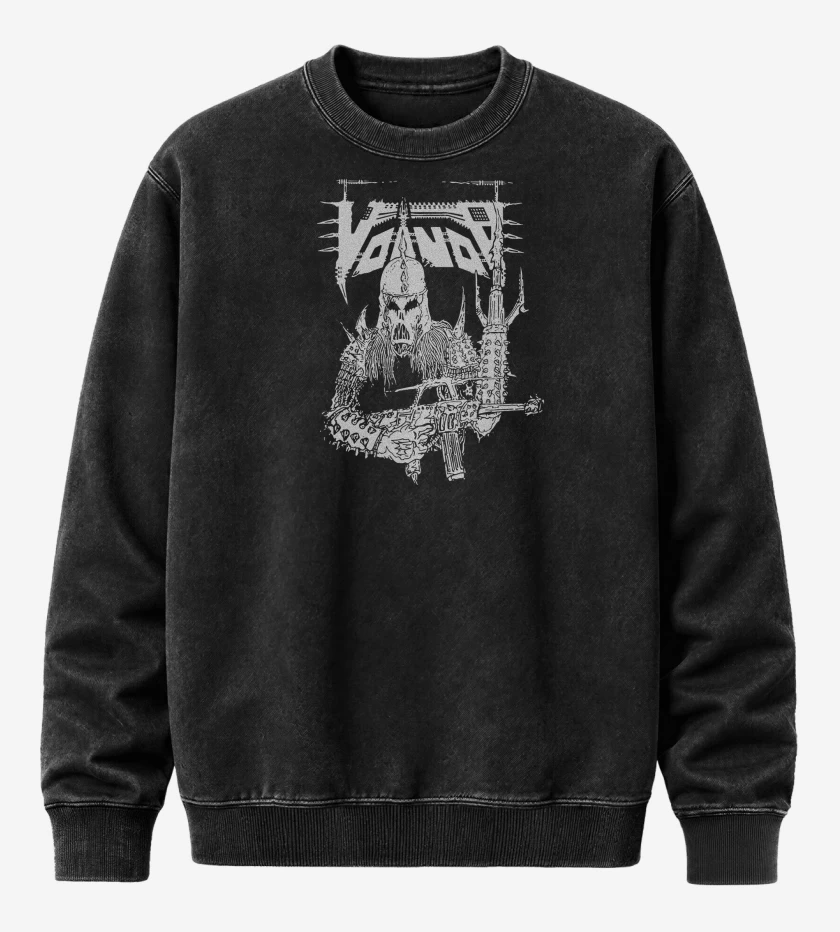 Poleron Polo Acid Wash Negro de Voivod Soldier