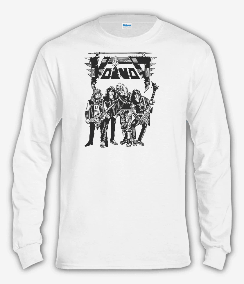 Polera manga larga Blanco de Voivod Band
