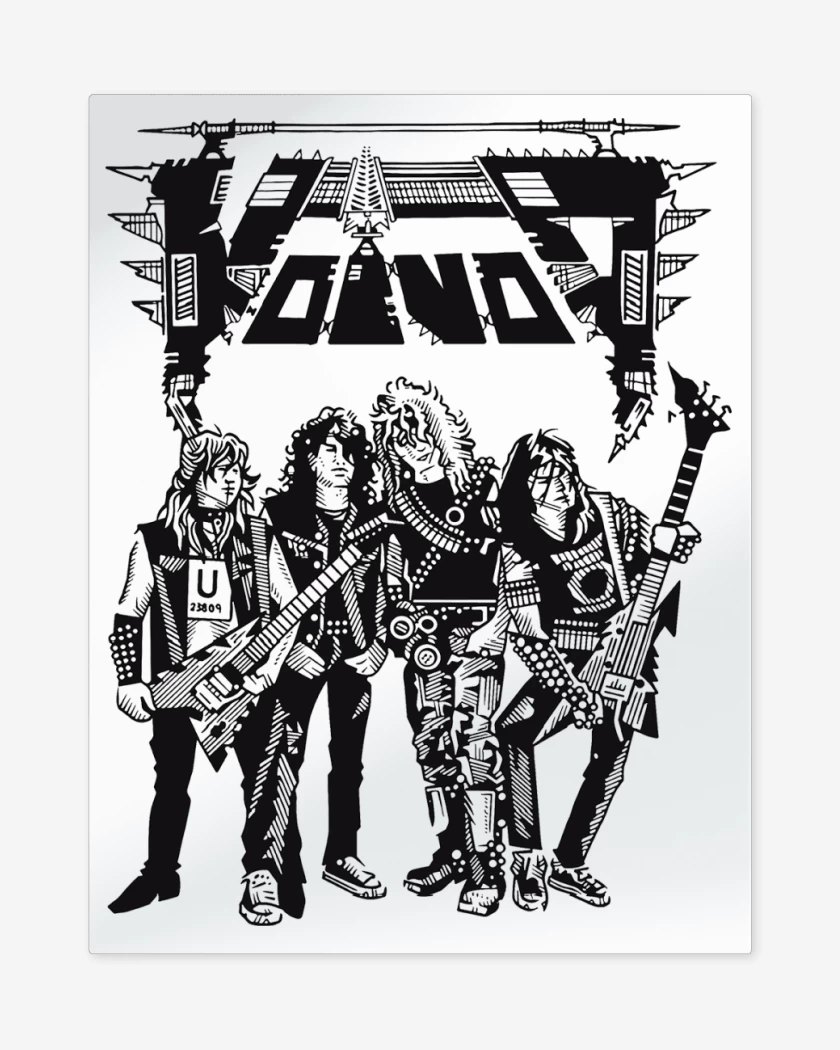 Print metalico Blanco de Voivod Band