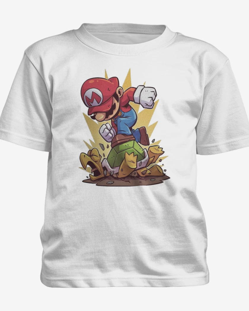 Polera de niño Blanco de Super bigote destroyer
