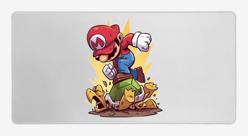 Mouse pad Gamer Blanco de Super bigote destroyer