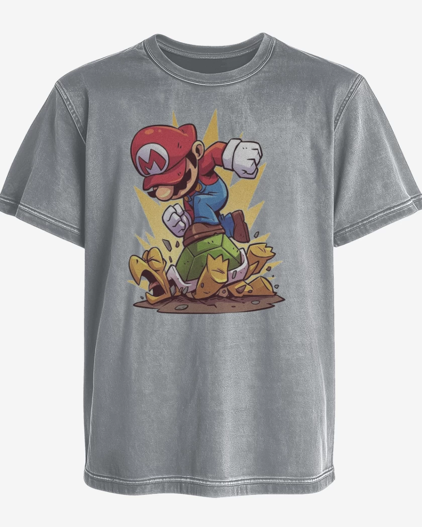 Polera desgastada Super bigote destroyer