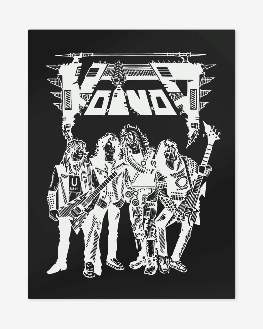 Print metalico Negro de Voivod Band B