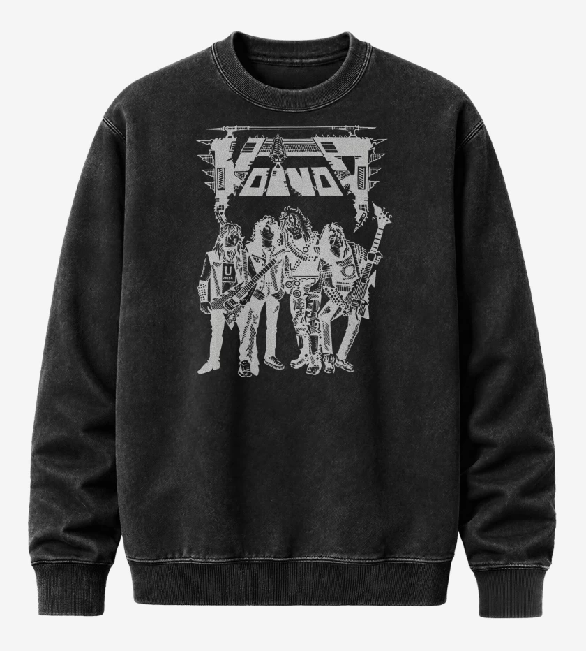 Poleron Polo Acid Wash Negro de Voivod Band B