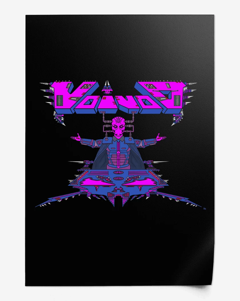 Print Negro de Voivod Void