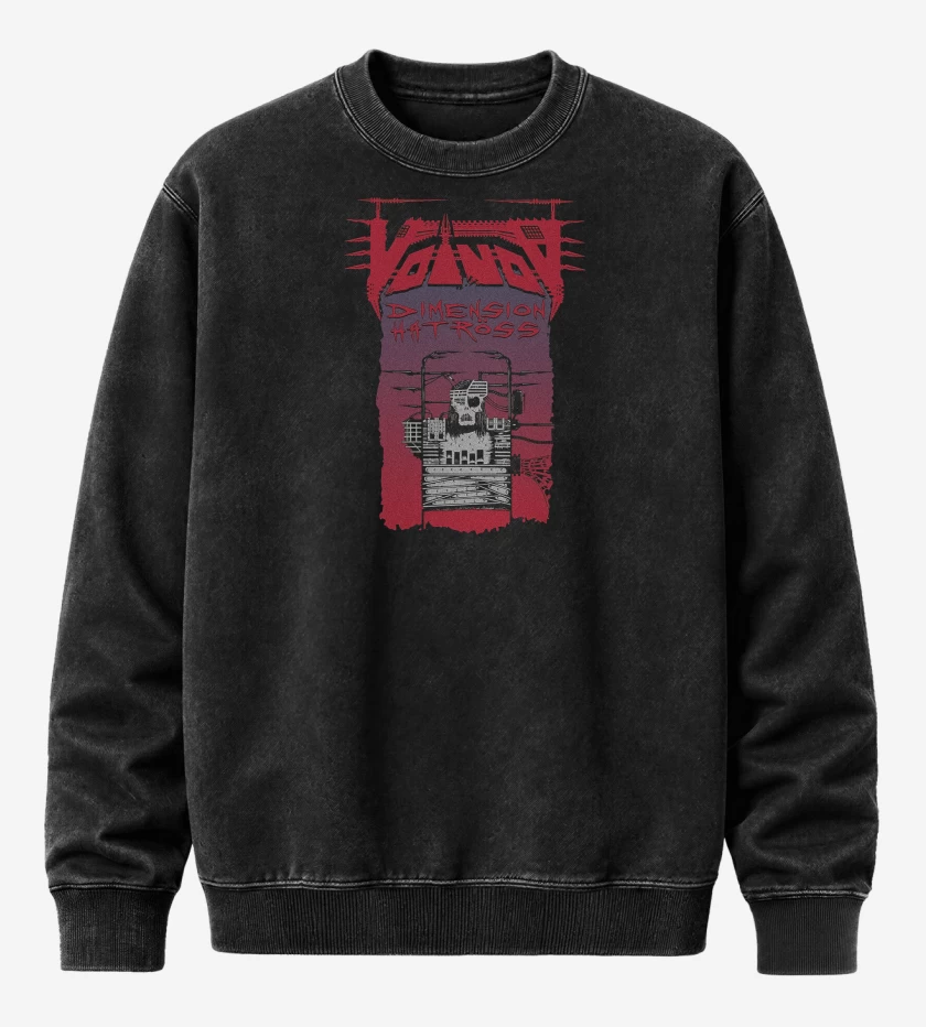 Poleron Polo Acid Wash Negro de Voivod Dimension Hatross