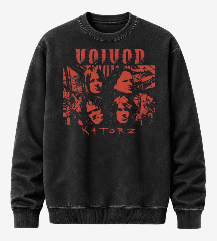 Poleron Polo Acid Wash Negro de Voivod Katorz
