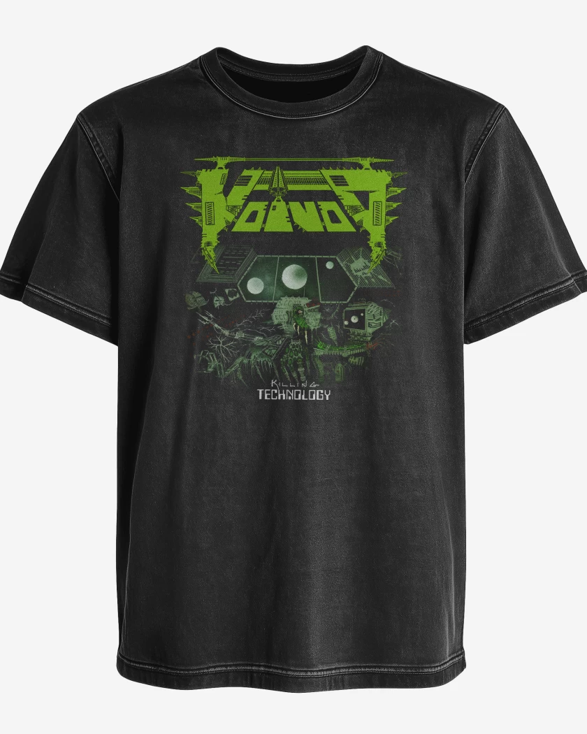 Polera desgastada Negro de Voivod Killing Technology