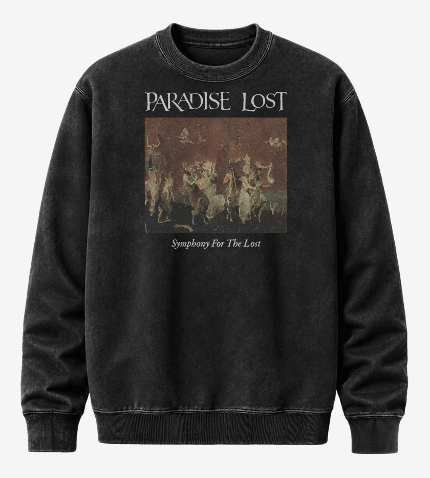 Poleron Polo Acid Wash Negro de Paradise Lost Symphony For the Lost
