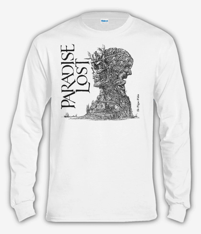 Polera manga larga Blanco de Paradise Lost The Plague Within