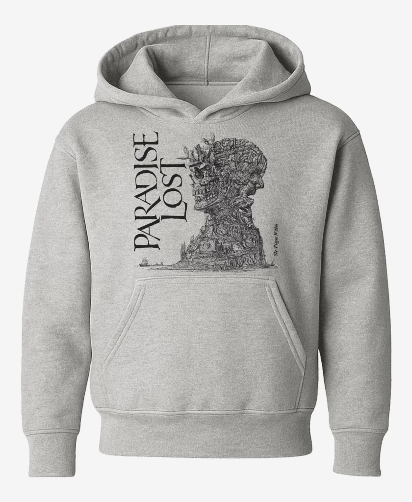 Poleron de niño Gris Melange de Paradise Lost The Plague Within