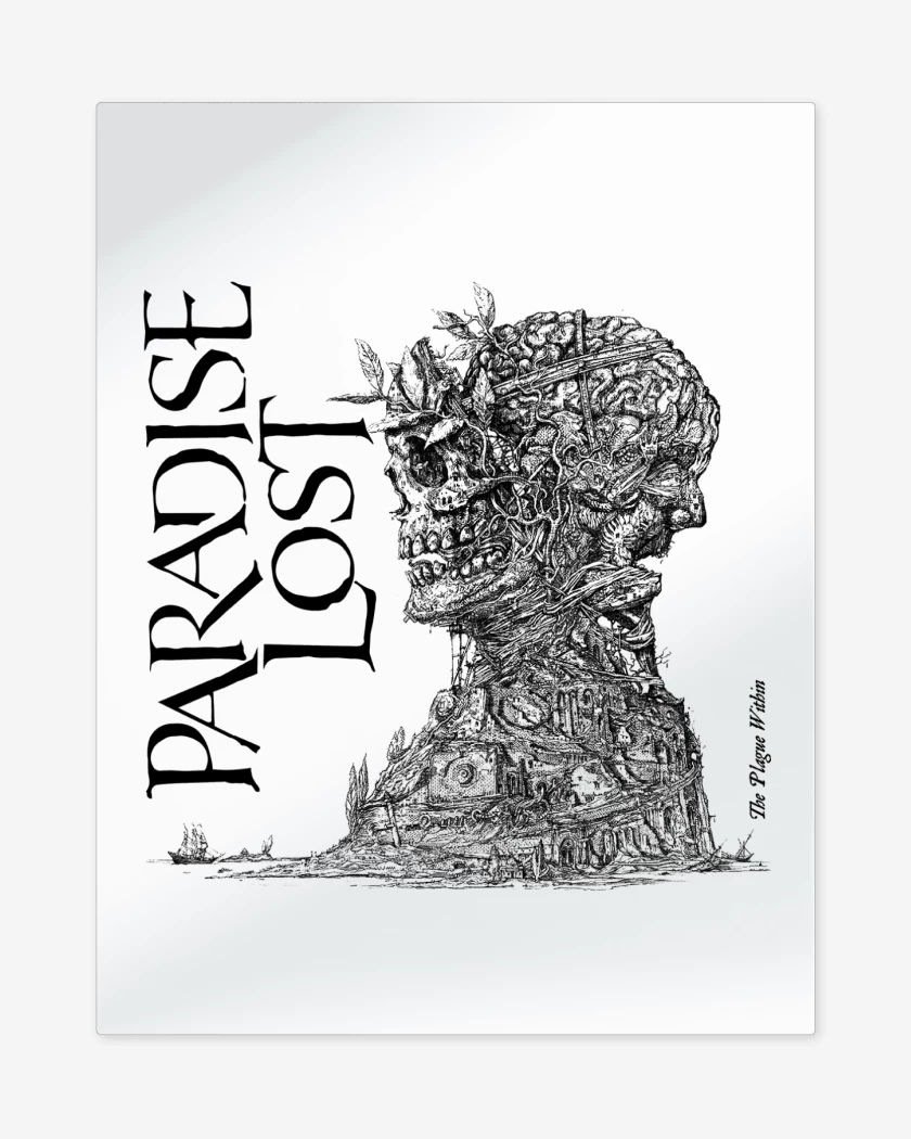 Print metalico Blanco de Paradise Lost The Plague Within