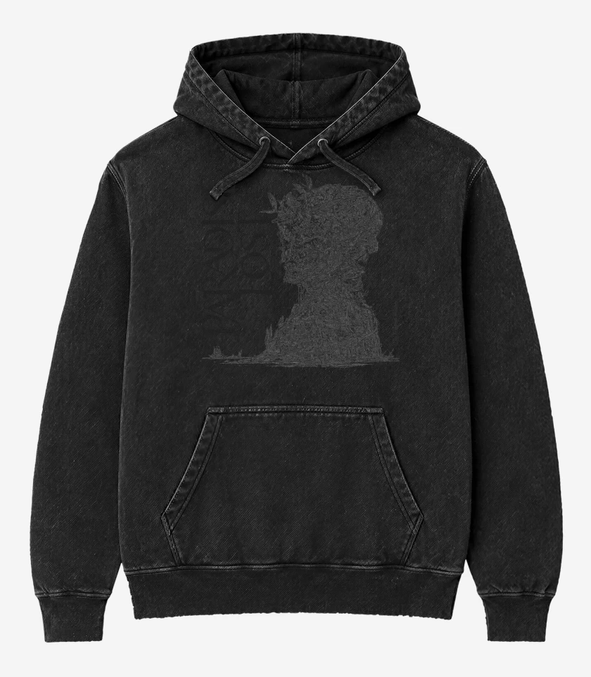 Poleron Canguro Acid Wash Negro de Paradise Lost The Plague Within