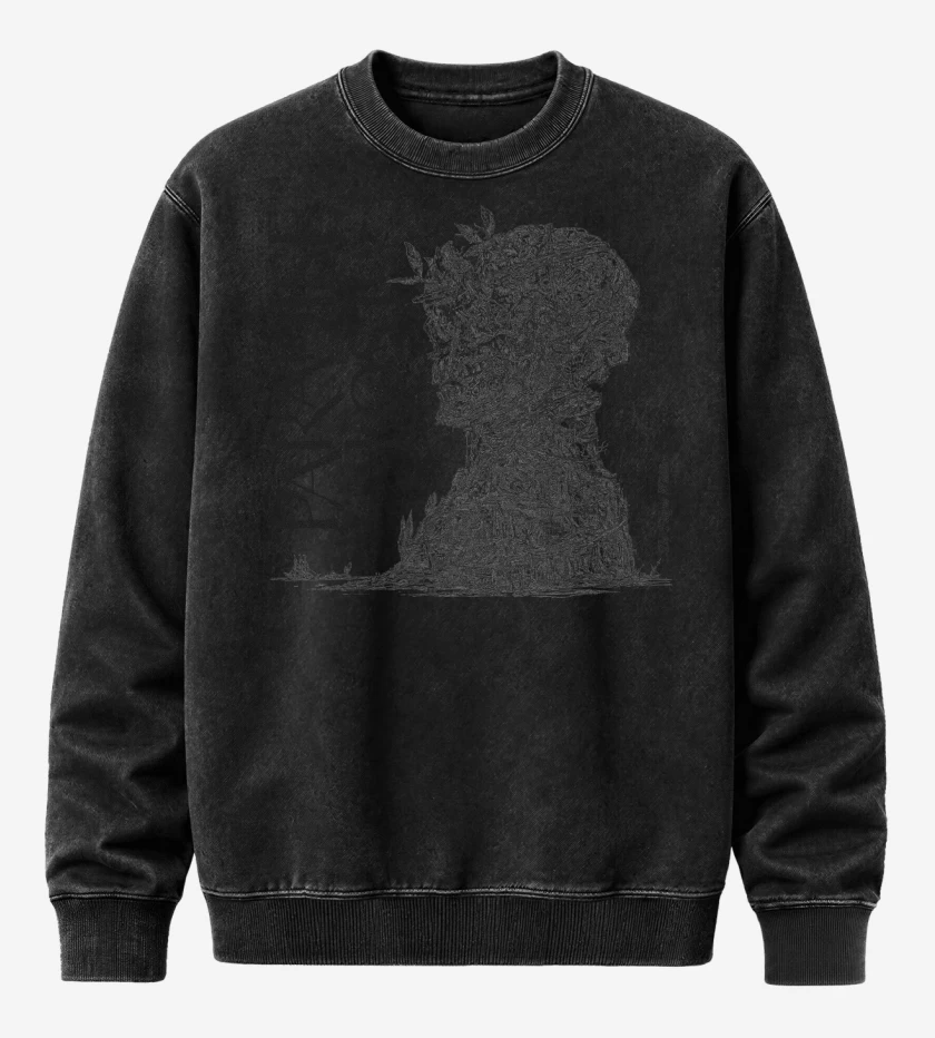 Poleron Polo Acid Wash Negro de Paradise Lost The Plague Within