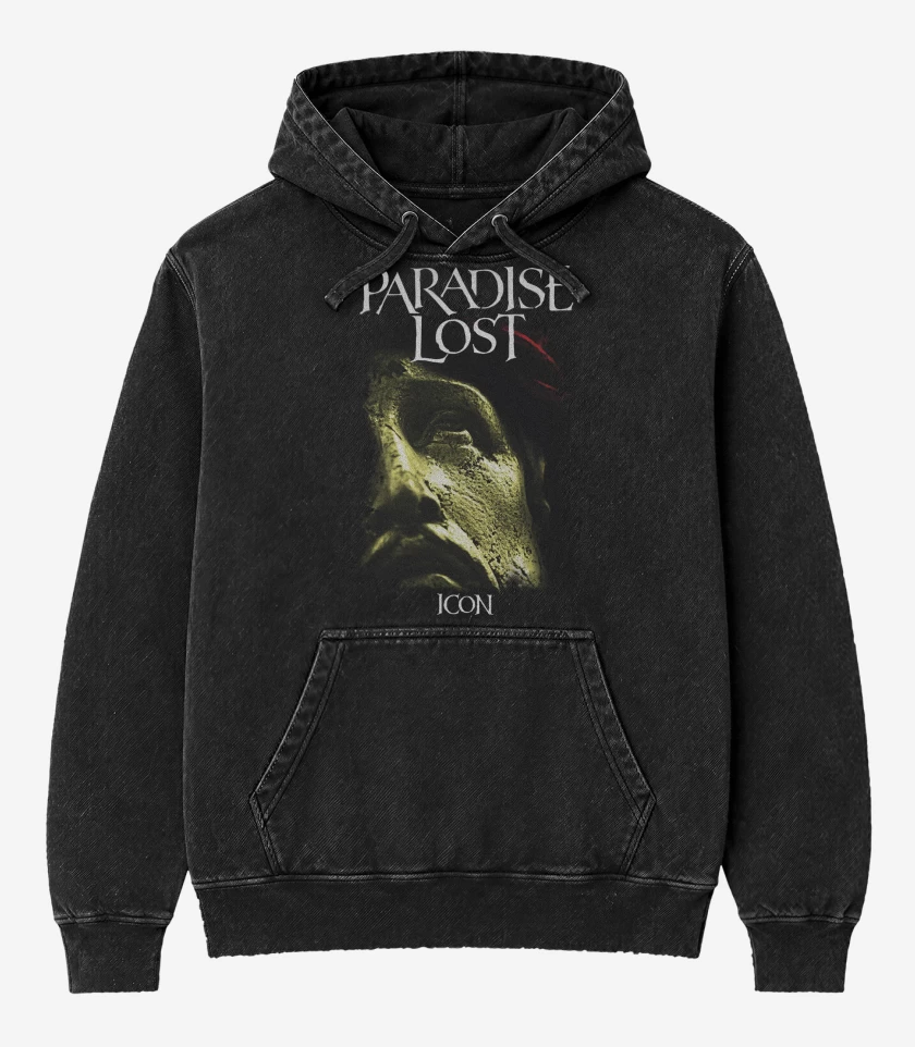 Poleron Canguro Acid Wash Negro de Paradise Lost Icon