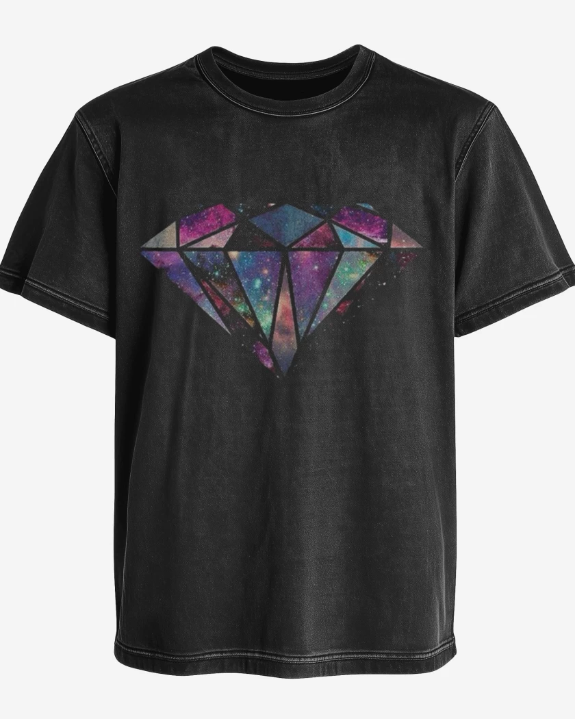 Polera desgastada Negro de Ruby