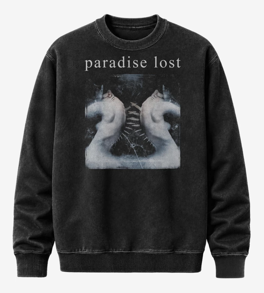 Poleron Polo Acid Wash Negro de Paradise Lost Paradise Lost