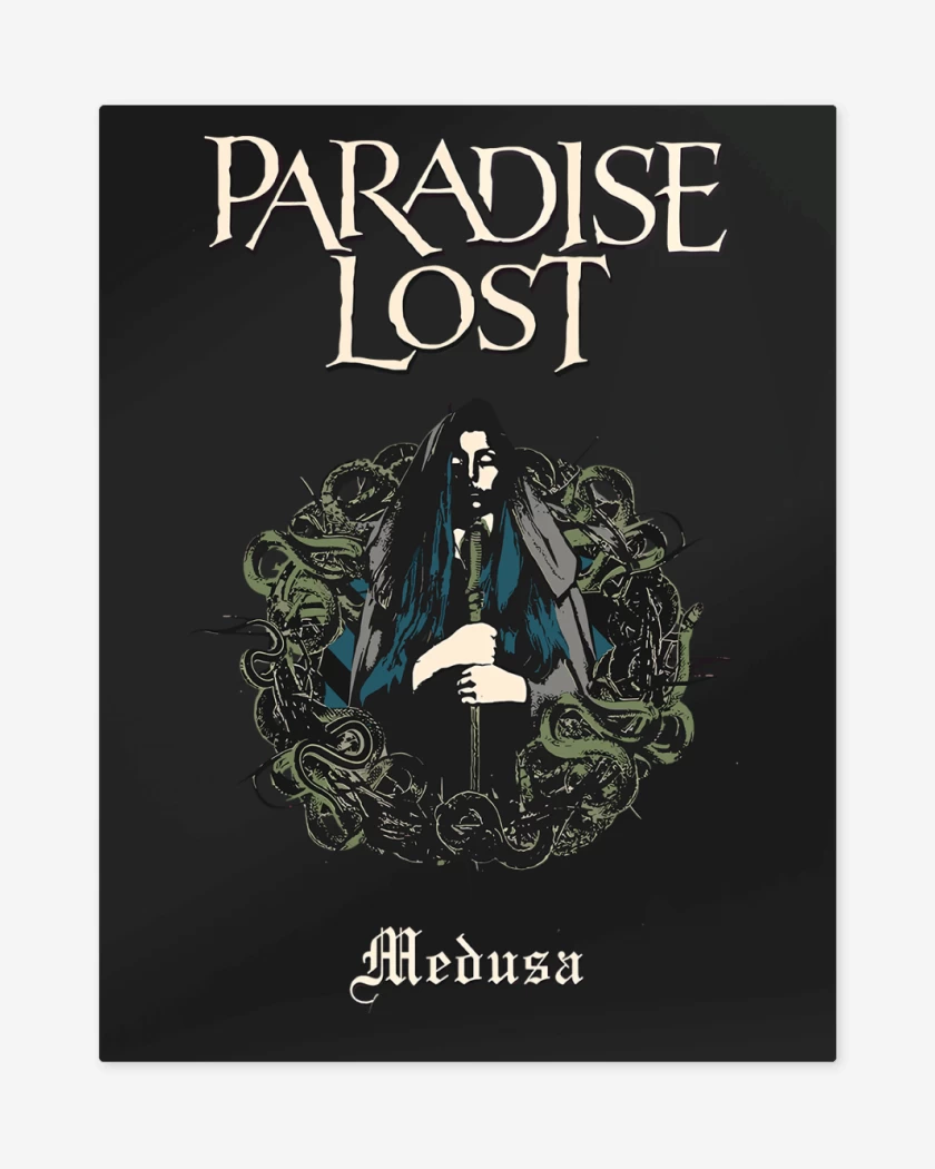 Print metalico Negro de Paradise Lost Medusa