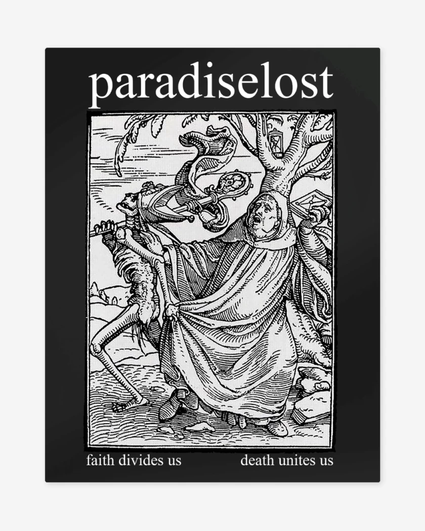 Print metalico Negro de Paradise Lost Faith Divides Us