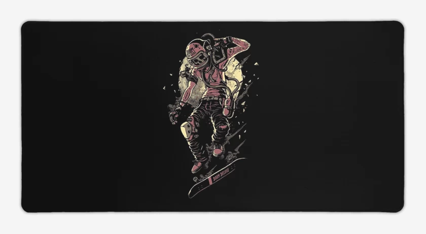 Mouse pad Gamer Negro de Skeleton skater