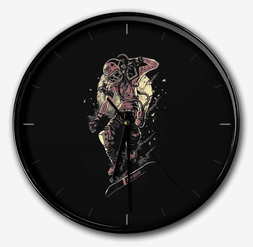 Reloj Negro de Skeleton skater