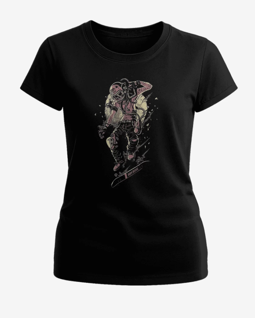 Polera de Mujer Negro de Skeleton skater