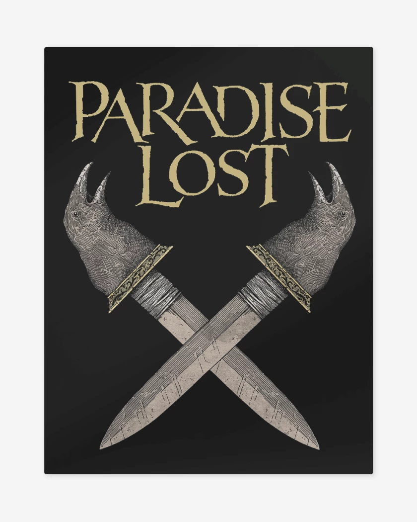 Print metalico Negro de Paradise Lost Dagas