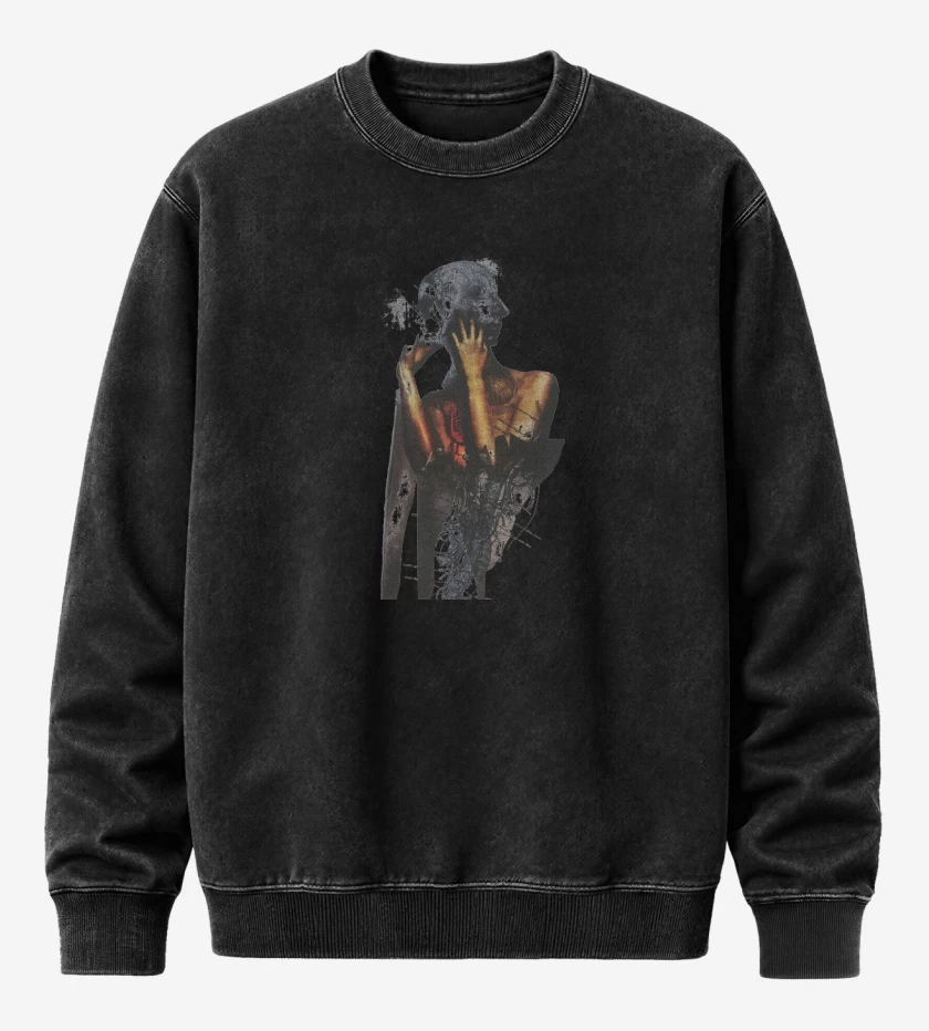 Poleron Polo Acid Wash Negro de Paradise Anatomy of Melancholy