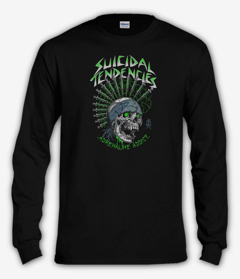 Polera manga larga Negro de Suicidal Tendencies Adrenaline Addict