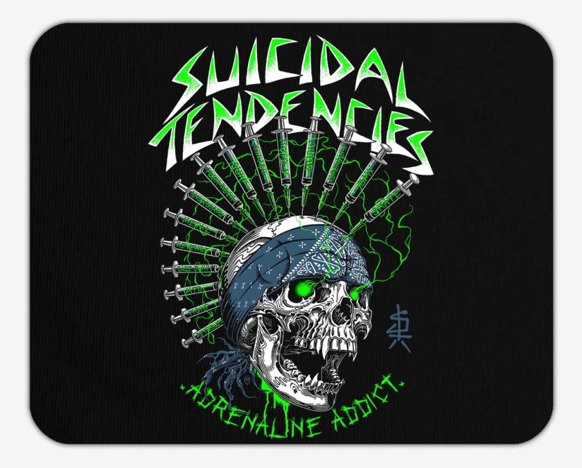 Mousepad Negro de Suicidal Tendencies Adrenaline Addict