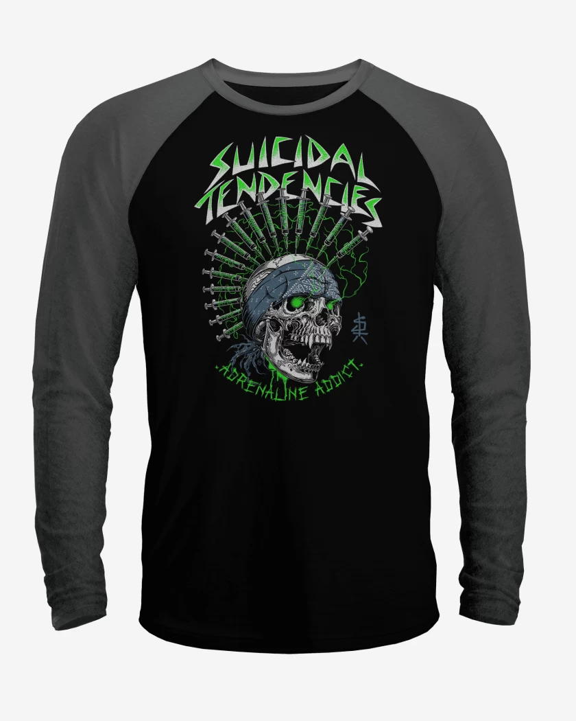 Polera Raglan Suicidal Tendencies Adrenaline Addict
