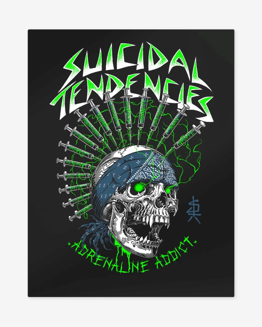 Print metalico Negro de Suicidal Tendencies Adrenaline Addict