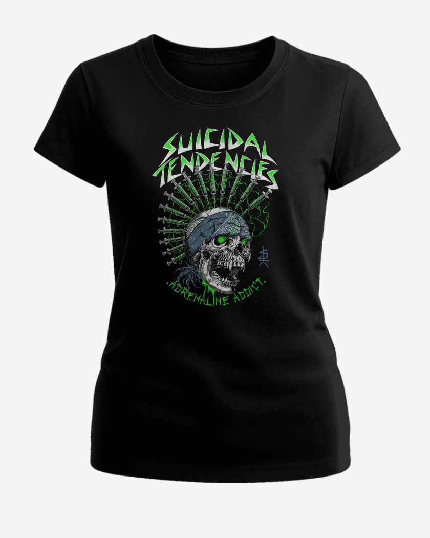 Polera de Mujer Negro de Suicidal Tendencies Adrenaline Addict