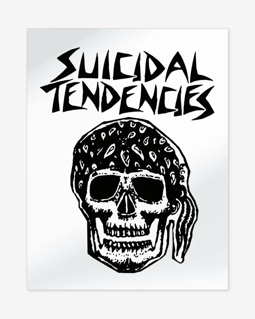 Print metalico Blanco de Suicidal Tendencies Demos