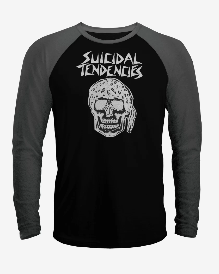Polera Raglan Negro / Negro Heather de Suicidal Tendencies Demos N